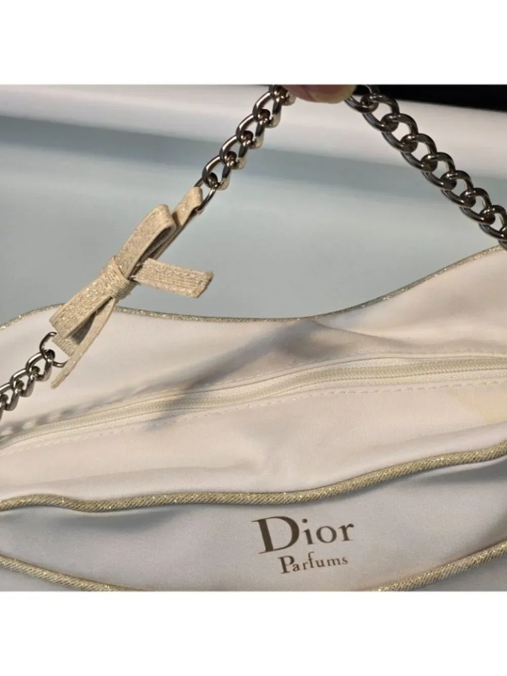 Vintage Y2K Dior Parfum Perfume Trousse Cosmetic Promo Bag Clutch Chain